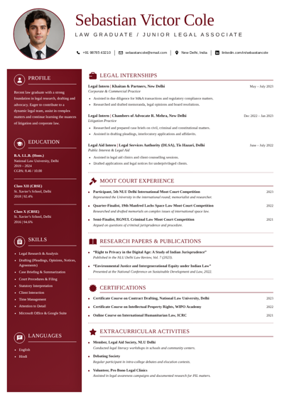 meritCV template option